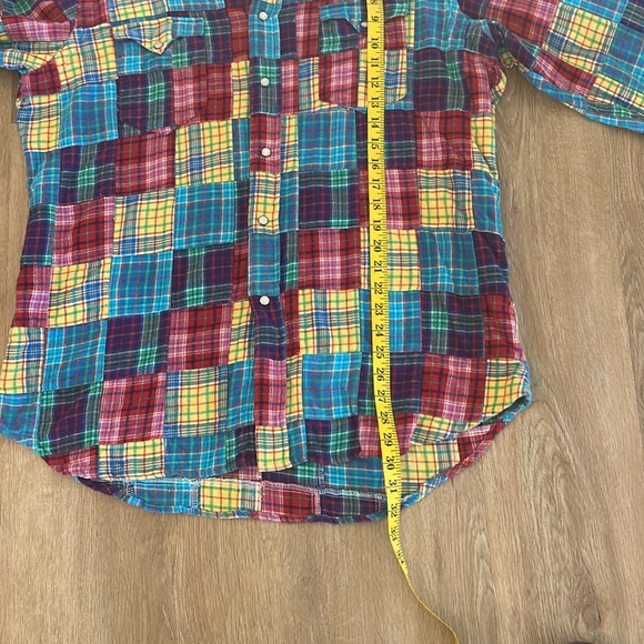 Polo Ralph Lauren men’s madeas patchwork Western long sleeve shirt. Size XL - Picture 6 of 8